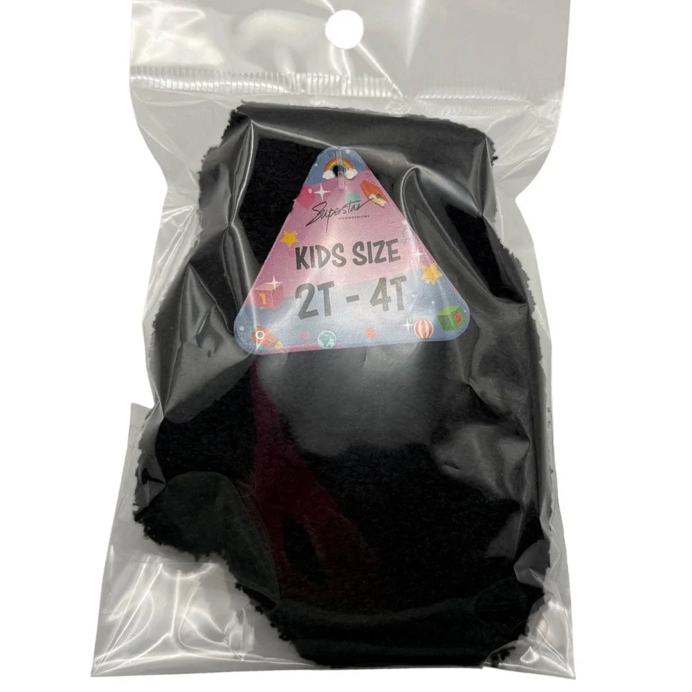 Superstar Accessories Black Kids Size 2T 4T Plush Mittens